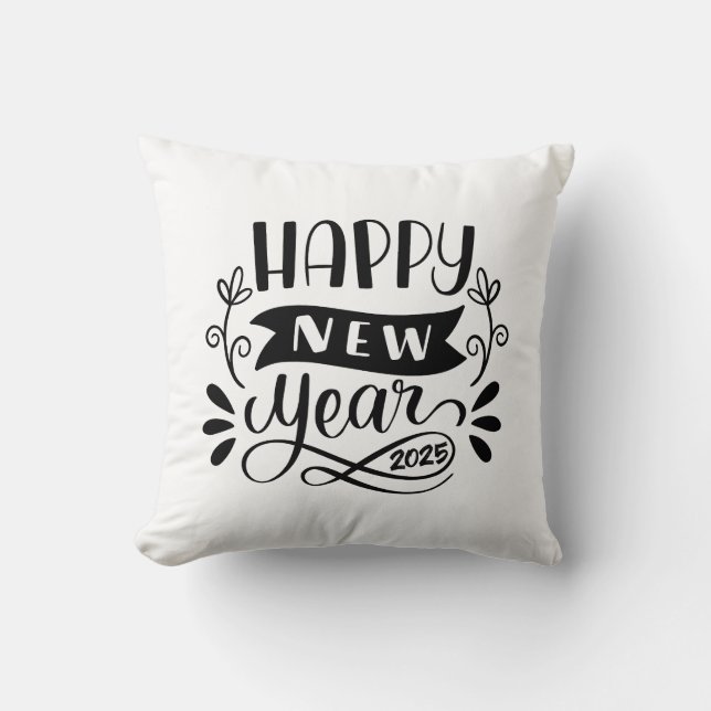 glückliches neues Jahr 2025 Kissen (Vorderseite)