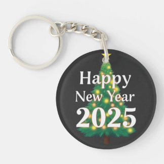 glückliches neues Jahr 2025 Schlüsselanhänger