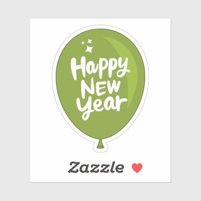 glückliches neues Jahr Aufkleber (Blatt)