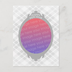 glückliches neues Jahr (eigenes Bild einfügen) Feiertagspostkarte