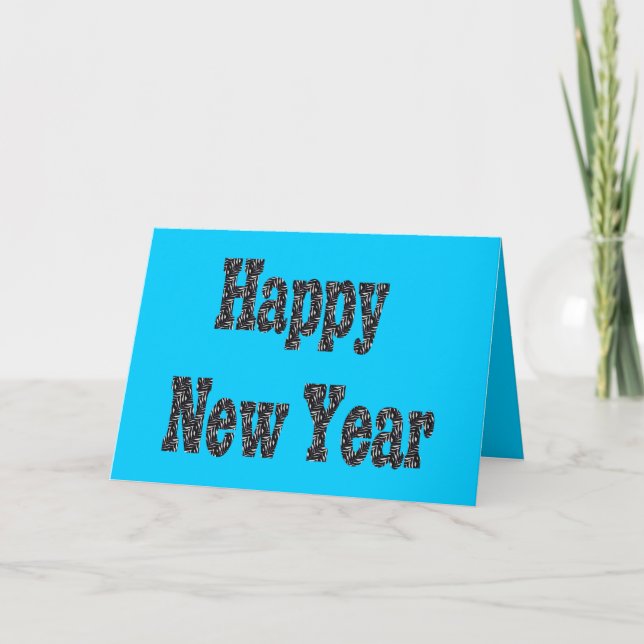 glückliches neues Jahr Feiertagskarte (Vorderseite)