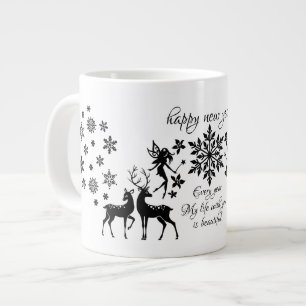 glückliches neues Jahr Jumbo-Tasse