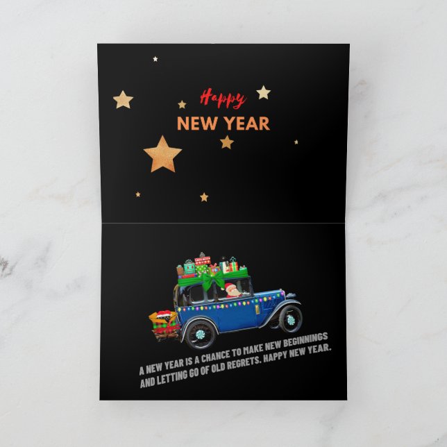 glückliches neues Jahr Karte (Innenseite)