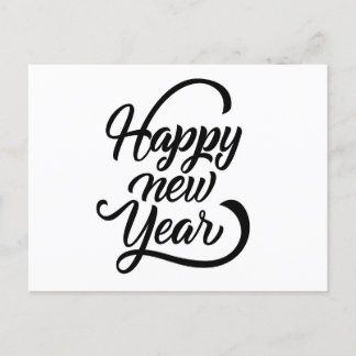 glückliches neues Jahr Postkarte