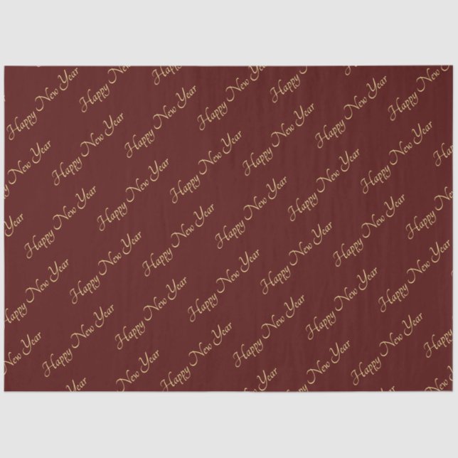 glückliches neues Jahr voller Liebe Seidenpapier (Vorderseite)