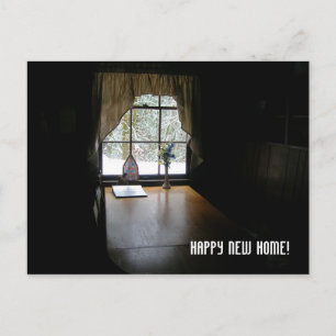Glückliches neues Zuhause! Ankündigungspostkarte