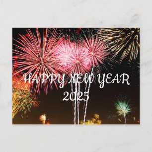 GLÜCKLICHES NEUJAHR 2025 POSTKARTE
