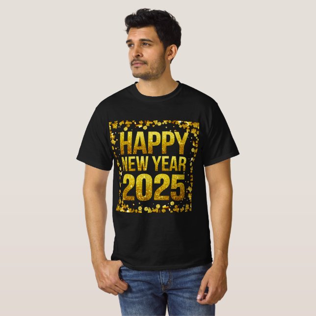 GLÜCKLICHES NEUJAHR 2025 T-Shirt (Vorne ganz)