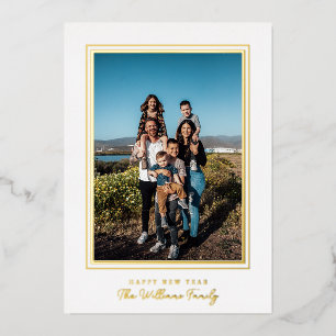 GLÜCKLICHES NEUJAHR   Fügen Sie Ihr Foto-Dokument  Folien Feiertagskarte