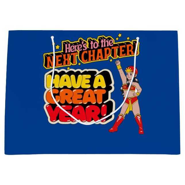 GLÜCKLICHES NEUJAHR GROßE GESCHENKTÜTE (Vorderseite)