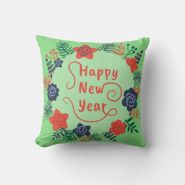 GLÜCKLICHES NEUJAHR KISSEN (Vorderseite)