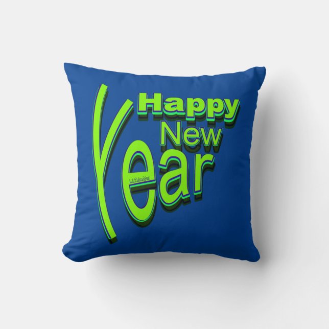 GLÜCKLICHES NEUJAHR KISSEN (Vorderseite)