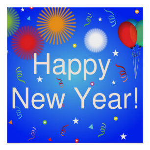 GLÜCKLICHES NEUJAHR POSTER