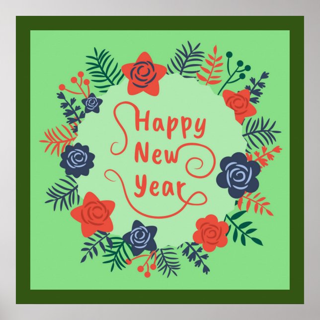 GLÜCKLICHES NEUJAHR POSTER (Vorne)