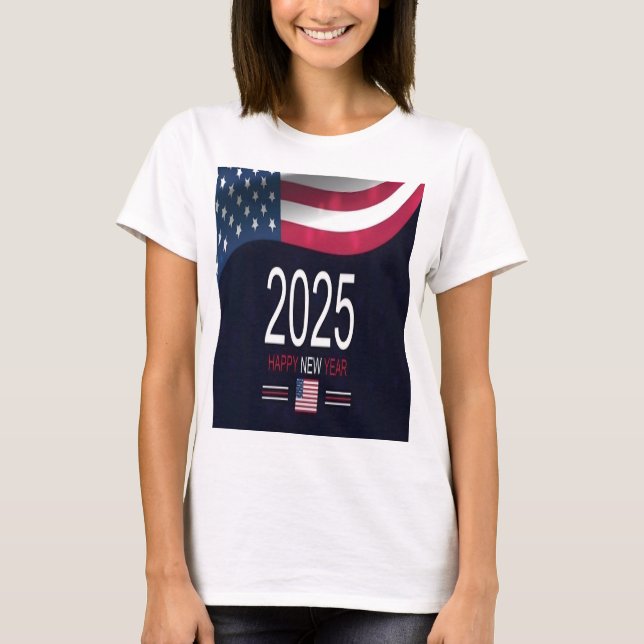 GLÜCKLICHES NEUJAHR SHIRT DER FRAU USA (Vorderseite)