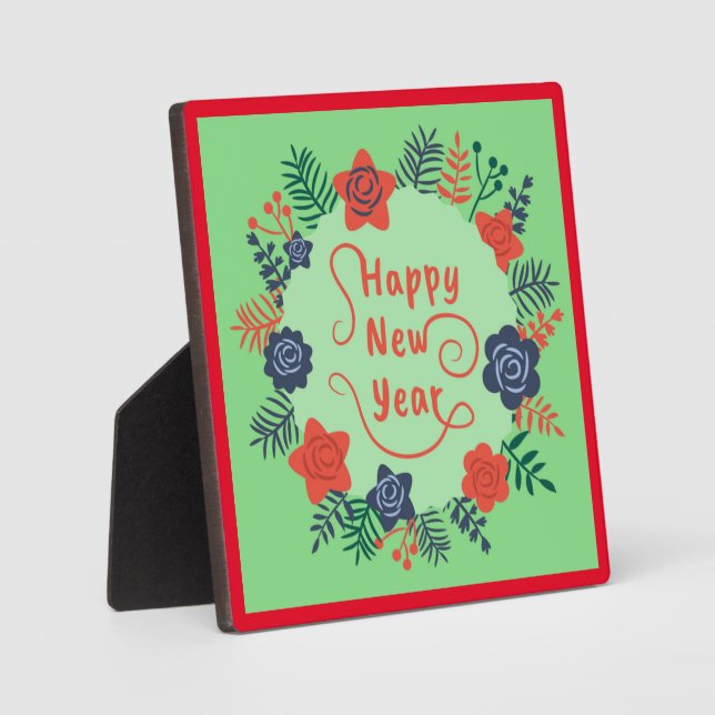 GLÜCKLICHES NEUJAHRESSPIEL FOTOPLATTE (Vorderseite)