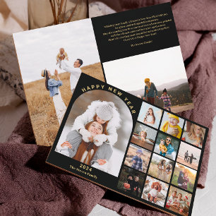 Glückliches Neujahrsjahr im Überblick 15 Fotos Gol Feiertagskarte