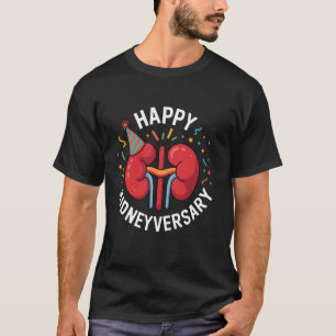 Glückliches Nierenversary Lustiges Nierentransplan T-Shirt