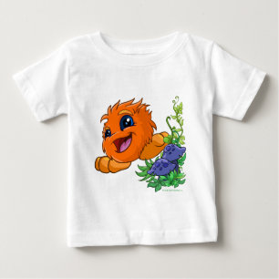 Glückliches orange JubJub in Neopia Zentrale Baby T-shirt