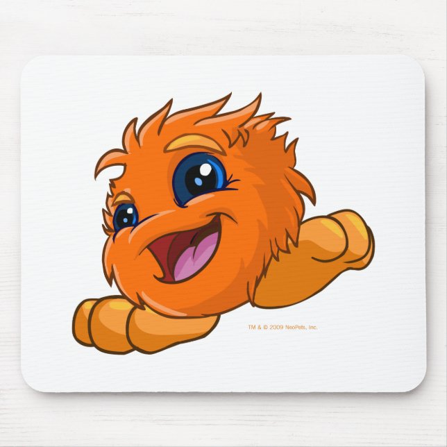 Glückliches orange JubJub Mousepad (Vorne)