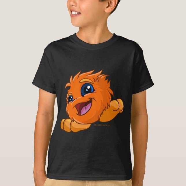 Glückliches orange JubJub T-Shirt (Vorderseite)