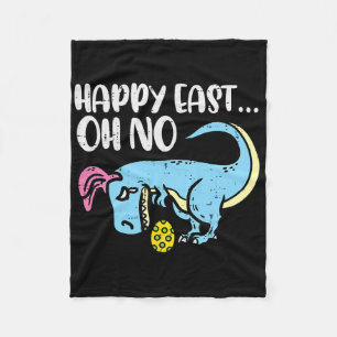 Glückliches Ost Oh Nein Trex Ei Lustiger Ostern Di Fleecedecke