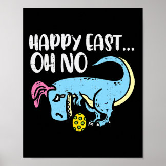 Glückliches Ost Oh Nein Trex Ei Lustiges Ostern Di Poster