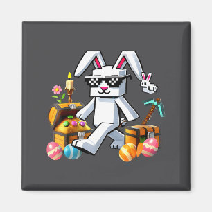 Glückliches Oster-Häschen Easter Bunny Eier Frohe Magnet