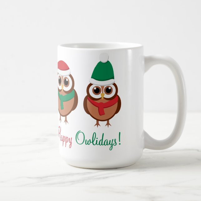 Glückliches Owlidays Tasse (Rechts)