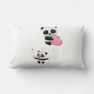 Glückliches Panda-Kissen | Süßes Panda-Kissen für Lendenkissen