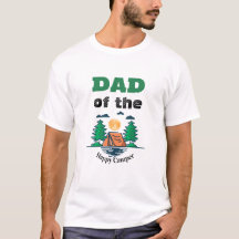 Glückliches Papa-Camping-T-Shirt für Kinder zum Ge
