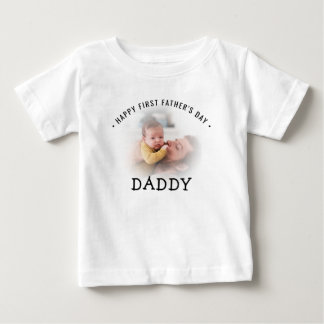 Glückliches Papa-Foto des ersten Vaters Baby T-shirt