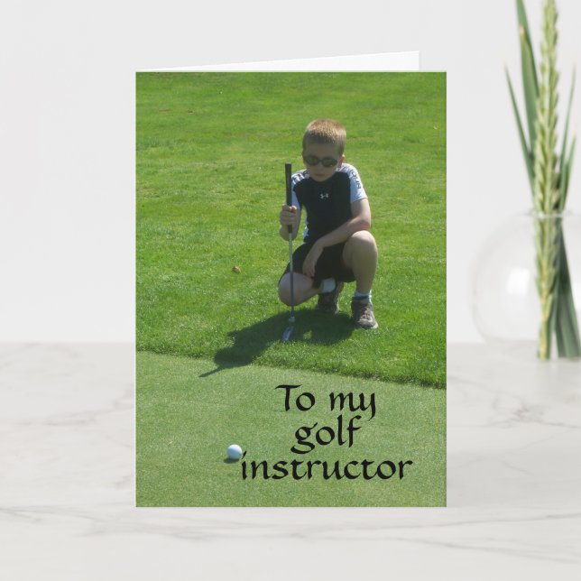 GLÜCKLICHES PAR-FECT GEBURTSTAG *GOLF INSTRUCTOR*  KARTE (Vorderseite)