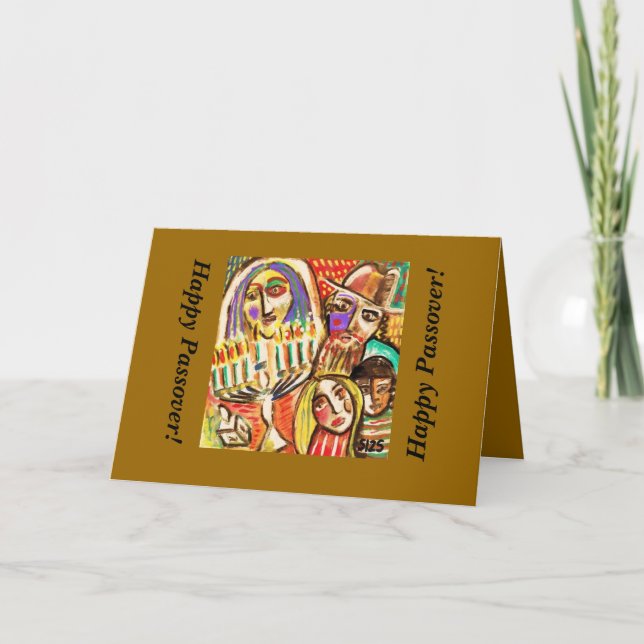 Glückliches Passahfest: Jüdisches Festival der Karte (Vorderseite)