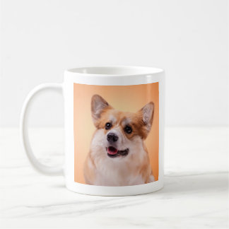 Glückliches Pembroke Welsh Corgi-Porträt Klassisch Kaffeetasse
