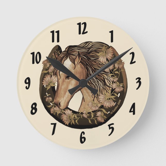 Glückliches Pferd Uhr (Vorderseite)