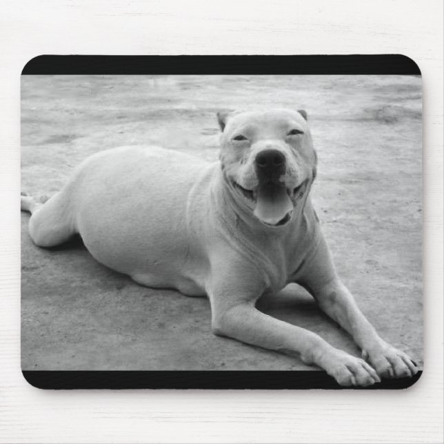 Glückliches pitbull mousepad (Vorne)