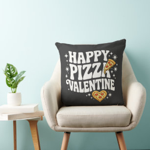 Glückliches Pizza-Valentinstag Lustiges Pizza-Lieb Kissen