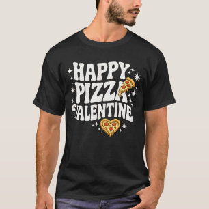 Glückliches Pizza-Valentinstag Lustiges Pizza-Lieb T-Shirt
