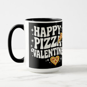 Glückliches Pizza-Valentinstag-Lustiges-Pizza-Lieb Tasse