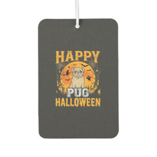 Glückliches Pug Halloween Gruseliger Hund Design_1 Autolufterfrischer