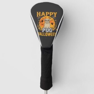 Glückliches Pug Halloween Gruseliger Hund Design_1 Golf Headcover