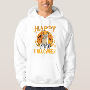 Glückliches Pug Halloween Gruseliger Hund Design_1 Hoodie
