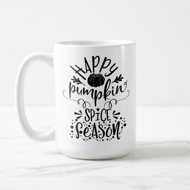 GLÜCKLICHES PUMPKIN SPICE SAISON MIT ORANGE PUMPKI KAFFEETASSE (Links)