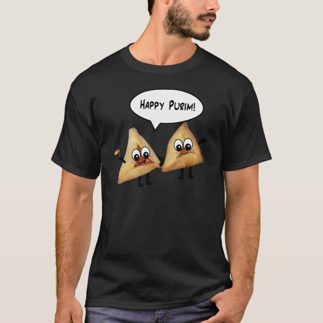 Glückliches Purim hamantaschen T-Shirt (Vorderseite)