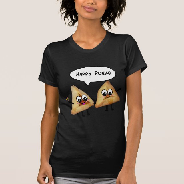 Glückliches Purim hamantaschen T-Shirt (Vorderseite)
