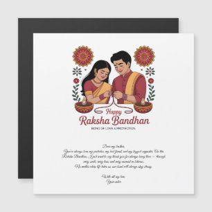 Glückliches Raksha Bandhan Magnetkarte