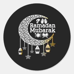 Glückliches Ramadan Mubarak islamische Kalligrafie Runder Aufkleber