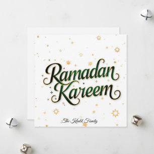 Glückliches Ramadan Mubarak Ramadan Kareem Gold Mu Feiertagskarte
