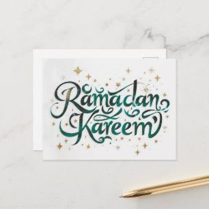 Glückliches Ramadan Mubarak Ramadan Kareem Gold Mu Feiertagspostkarte